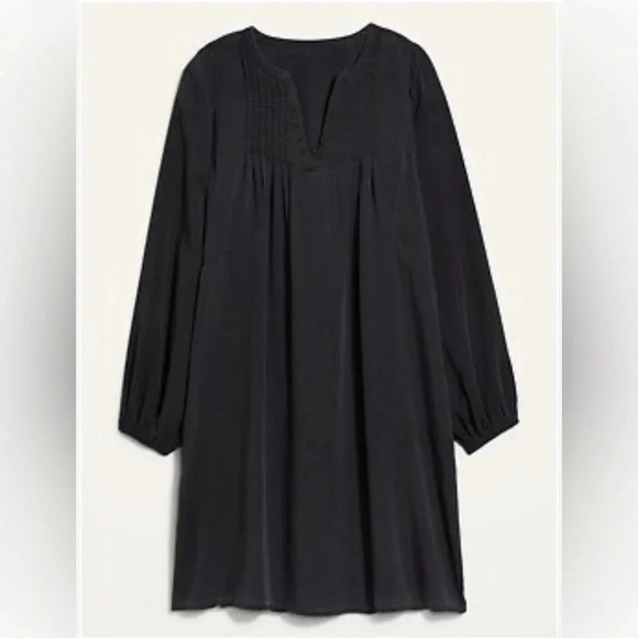 Old Navy Long Sleeve Black Tunic Dress Size Medium (sold out in stores) - Picture 1 of 5